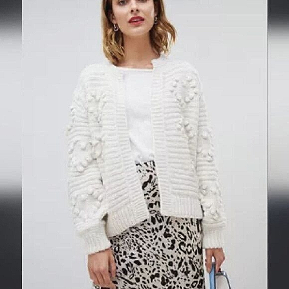 Vine and love oversized open cardigan